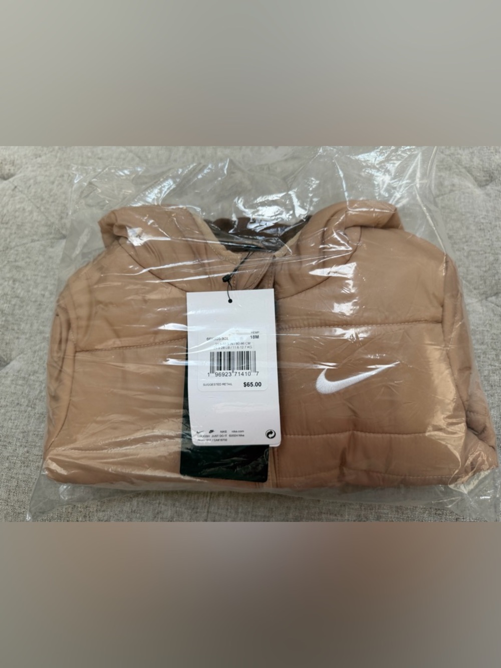 NWT NIKE REPEL PUFFER COAT TODDLER PUFFER JACKET NIKE SWOOSH SIZE 18mo